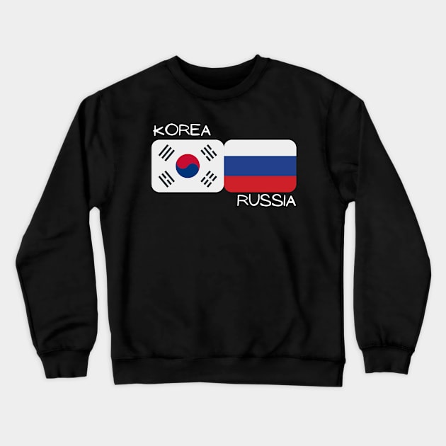 Korean Russian - Korea, Russia Crewneck Sweatshirt by The Korean Rage